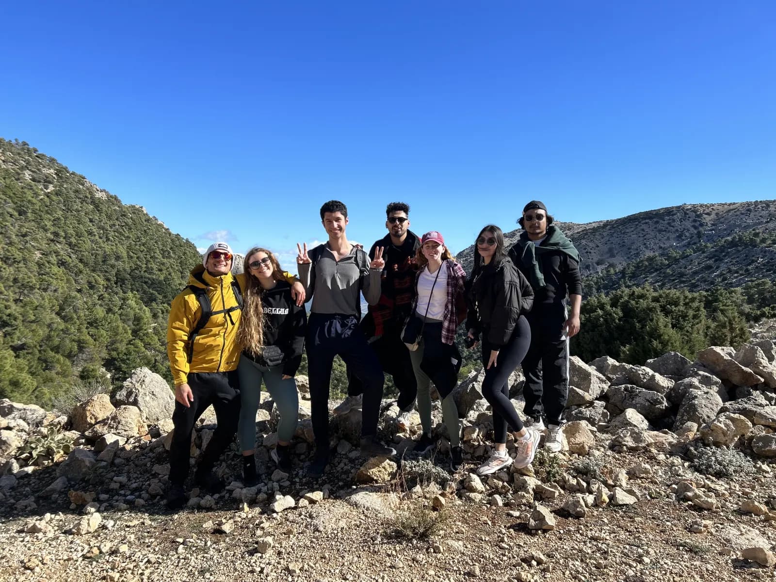 Travelers exploring a curated route